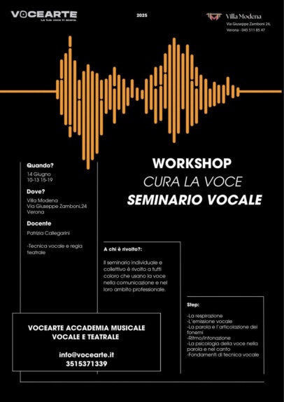 Workshop Cura la Voce – 14 giugno 2025